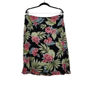 Vintage y2k Nine Company Mini Skirt Floral Flowers Boho Fairy 16 Hawaiian